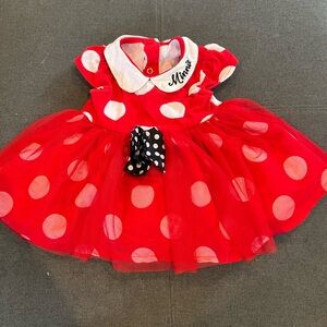 Minnie Mouse Red Polka Dot Dress with Bow